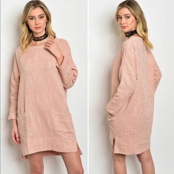 Love Riche Dresses & Skirts - ✨3/$25✨LoveRiche Blush Pocket Peast. Dress!! (NWT)